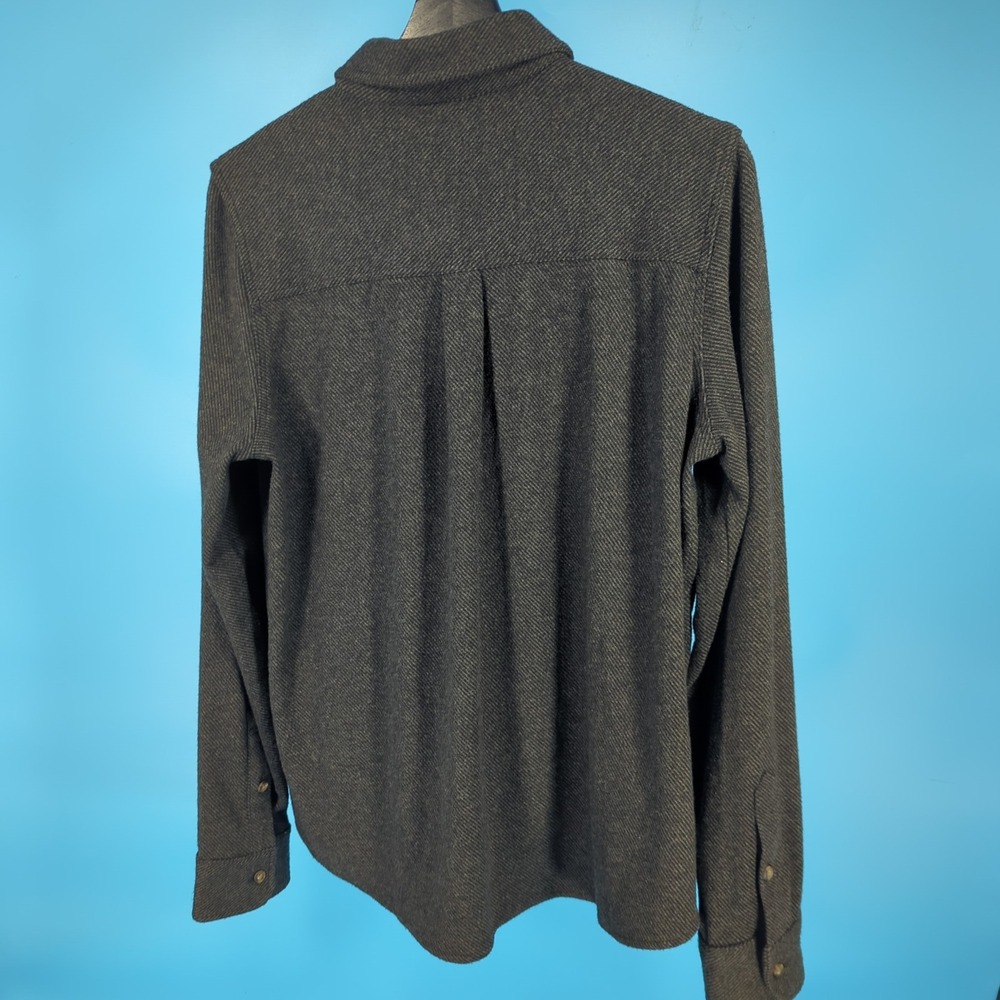 Faherty Mens Large Stretch Knit Alpine Charcoal Grey Herringbone WKC0001-HBT - Picture 9 of 10